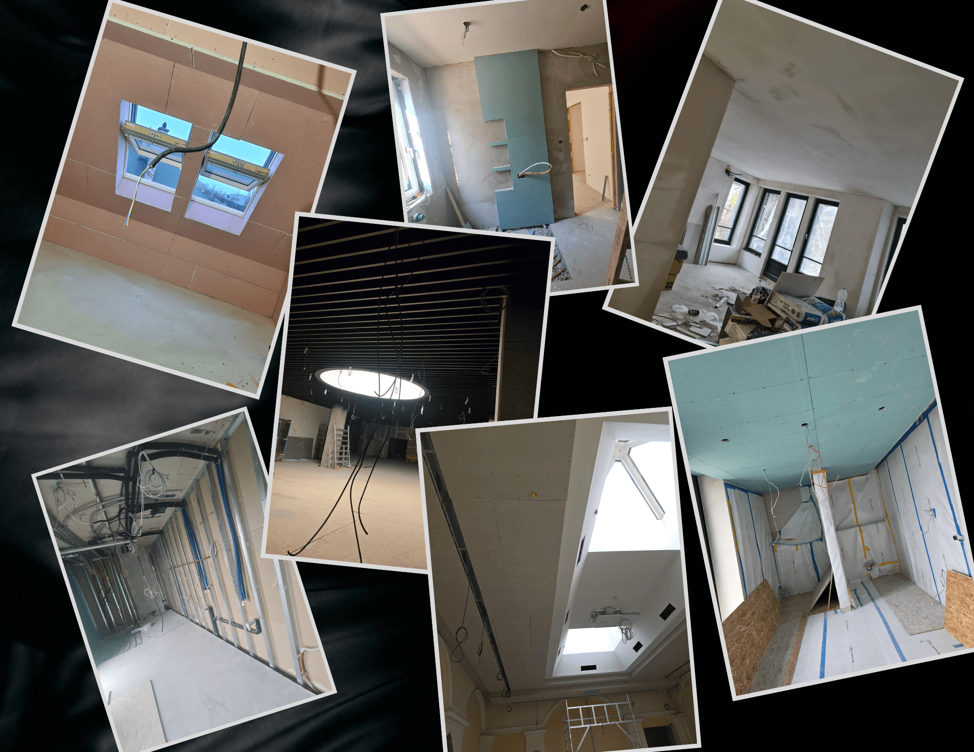 Álmennyezet gipszkartonból, rejtett LED világítással